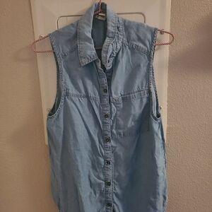 FOREVER 21 denim vests- short sleeve top